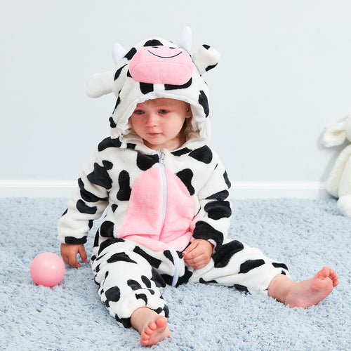 SnuggleBabies™ Cow Fleece Suit